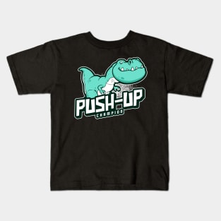 Workout Gym Push-Up T-Rex fitness Dinosaur ! Kids T-Shirt